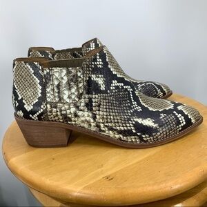 Madewell Sonia Low Leather Snakeskin Printed 7 1/2